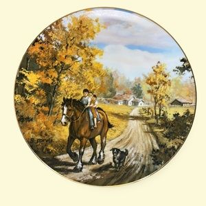 Giddy Up From the Original Oil by Georgia Jarvis Life on the Farm Plate Decor